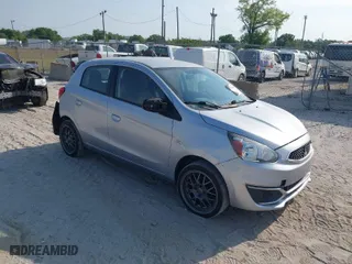 2018 Mitsubishi Mirage ES with VIN ML32A3HJ0JH001076, listed as a IAAI auction lot 41789085 with 73,698 mi miles. Bid and sale history available at carsss.com. Image 1.
