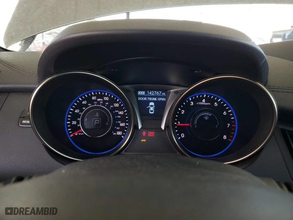 2013 Hyundai Genesis Coupe 3.8 Track with VIN KMHHU6KJ4DU084446, listed as a Copart auction lot 52039795 with 142,767 mi miles and Salvage Title. Bid and sale history available at carsss.com. Image 9.