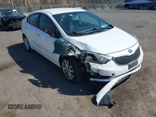 2015 Kia Forte LX with VIN KNAFX4A65F5298540, listed as a IAAI auction lot 41828286 with 163,501 mi miles. Bid and sale history available at carsss.com. Image 1.
