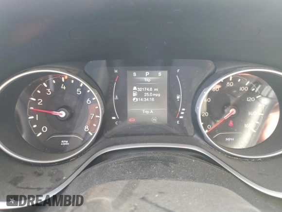 2018 Jeep Compass Latitude with VIN 3C4NJDBB4JT436606, listed as a Copart auction lot 45516035 with 33,325 mi miles and Salvage Title. Bid and sale history available at DreamBid. Image 9.