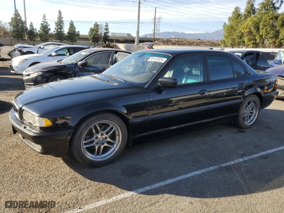 2001 BMW 7 Series 740iA with VIN WBAGG83461DN88498, listed as a Copart auction lot 86143924 with 0 mi miles and Clean Title. Bid and sale history available at carsss.com. Image 1.