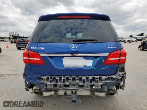 2017 Mercedes-Benz GLS 450 with VIN 4JGDF6EE8HA841136, listed as a Copart auction lot 54491115 with 99,340 mi miles and Salvage Title. Bid and sale history available at DreamBid. Image 6.