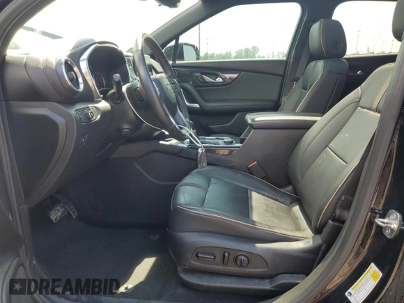 2020 Chevrolet Blazer Premier with VIN 3GNKBLRS1LS667740, listed as a Copart auction lot 63771195 with 57,679 mi miles and Salvage title. Bid and sale history available at DreamBid. Image 7.