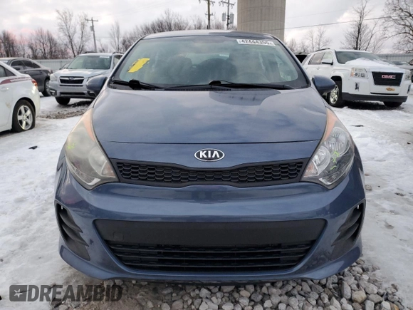 2016 Kia Rio LX with VIN KNADM5A34G6676533, listed as a Copart auction lot 42444355 with 38,350 mi miles and Salvage Title. Bid and sale history available at carsss.com. Image 5.