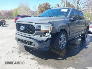 2021 Ford F-150 XL with VIN 1FTEW1EP0MFA56166, listed as a IAAI auction lot 41858793 with 48,498 mi miles and . Bid and sale history available at DreamBid. Image 6.