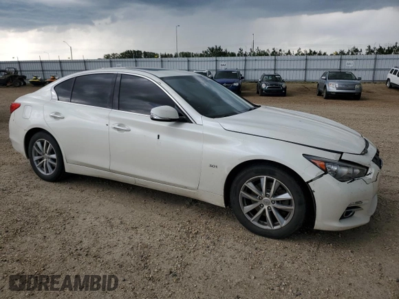 2017 Infiniti Q50 Premium with VIN JN1EV7AR5HM841445, listed as a Copart auction lot 62714425 with 134,161 mi miles and Salvage title. Bid and sale history available at DreamBid. Image 4.