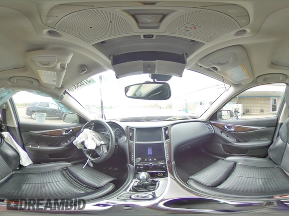 2016 Infiniti Q50 Red Sport 400 with VIN JN1FV7AR4GM450371, listed as a Copart auction lot 57093805 with 101,097 mi miles and Non repairable. Bid and sale history available at DreamBid. Image 14.