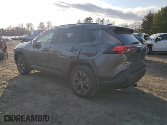 2024 Toyota RAV4 Hybrid XLE Premium with VIN 4T3B6RFV9RU155329, listed as a Copart auction lot 46131295 with 47,961 mi miles and Salvage Title. Bid and sale history available at DreamBid. Image 2.