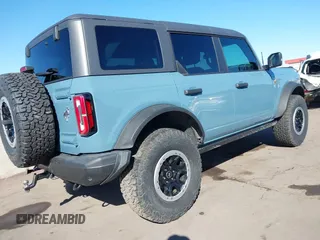2022 Ford Bronco with VIN 1FMEE5DP7NLB52788, listed as a IAAI auction lot 41650549 with 33,158 mi miles. Bid and sale history available at carsss.com. Image 4.