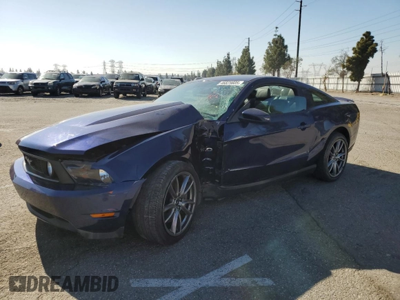 2012 Ford Mustang GT Premium with VIN 1ZVBP8CF5C5249806, listed as a Copart auction lot 46825605 with 94,066 mi miles and Salvage Title. Bid and sale history available at DreamBid. Image 1.