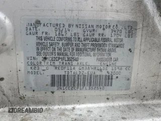 2015 Nissan Note S with VIN 3N1CE2CP1FL352540, listed as a Copart auction lot 60318055 with 120,925 mi miles and Clean title. Bid and sale history available at DreamBid. Image 12.