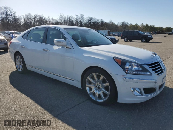 2013 Hyundai Equus Signature with VIN KMHGH4JH2DU071858, listed as a Copart auction lot 52321715 with 46,853 mi miles and Clean Title. Bid and sale history available at DreamBid. Image 4.
