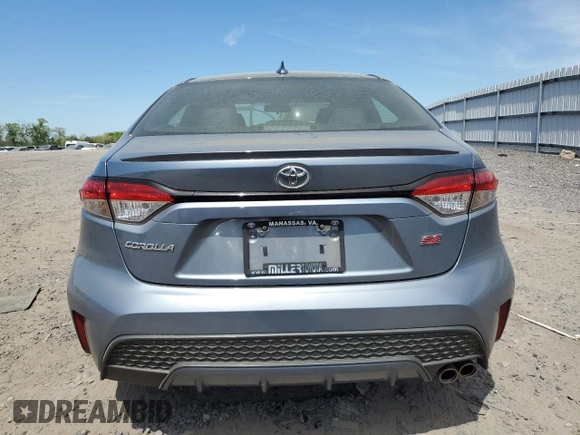 2022 Toyota Corolla SE with VIN 5YFS4MCE4NP110638, listed as a Copart auction lot 53544485 with 22,905 mi miles and Salvage Title. Bid and sale history available at DreamBid. Image 6.