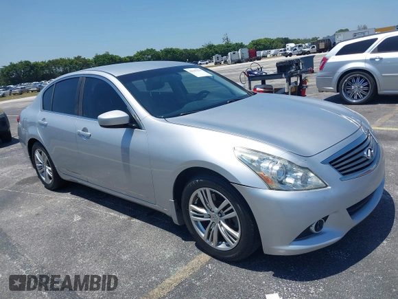 2011 Infiniti G25 Journey with VIN JN1DV6AP2BM602317, listed as a IAAI auction lot 42147414 with 163,757 mi miles. Bid and sale history available at carsss.com. Image 1.