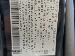 2010 Porsche Cayenne z VIN WP1AA2AP9ALA08542, wystawiony jako Copart lot #53385205 z przebiegiem 136 484 mil mil oraz Tytuł czysty. Historia ofert i sprzedaży dostępna na DreamBid. Obrazek 13.