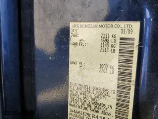 2009 Nissan Maxima 3.5 S with VIN 1N4AA51E79C843834, listed as a Copart auction lot 76470004 with 0 mi miles and Non Repairable. Bid and sale history available at carsss.com. Image 12.