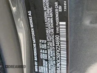 2015 BMW 4 Series 428i z VIN WBA3N3C50FK234690, wystawiony jako Copart lot #60149125 z przebiegiem 53 878 mil mil oraz Szkoda całkowita • Salvage title. Historia ofert i sprzedaży dostępna na DreamBid. Obrazek 12.