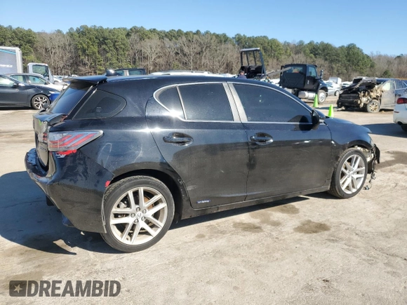 2014 Lexus CT 200h with VIN JTHKD5BH0E2178532, listed as a Copart auction lot 47211995 with 127,509 mi miles and Salvage Title. Bid and sale history available at DreamBid. Image 3.