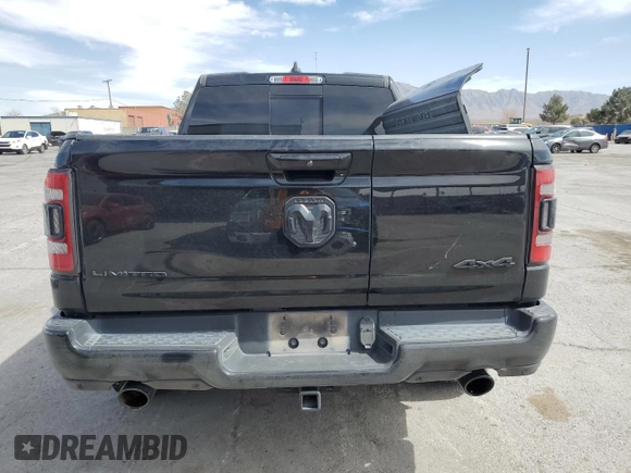 2020 Ram 1500 Limited with VIN 1C6SRFHT7LN382736, listed as a Copart auction lot 47608955 with 100,041 mi miles and Salvage Title. Bid and sale history available at carsss.com. Image 6.