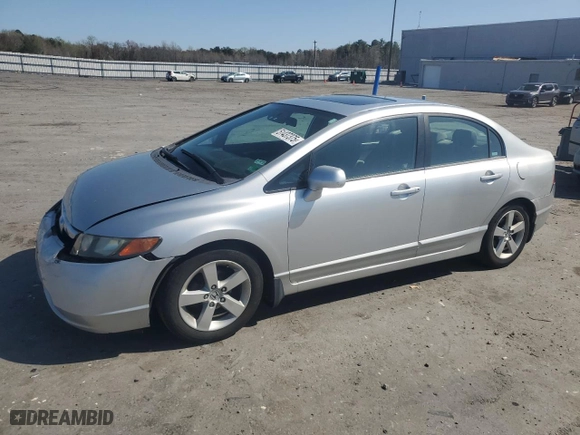 2006 Honda Civic Sdn EX with VIN 1HGFA16866L076535, listed as a Copart auction lot 51437375 with 208,456 mi miles and Salvage Title. Bid and sale history available at carsss.com. Image 1.