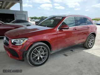 2020 Mercedes-Benz GLC with VIN W1N0G8DB4LF813289, listed as a Copart auction lot 53492595 with 46,538 mi miles and Salvage Title. Bid and sale history available at carsss.com. Image 1.