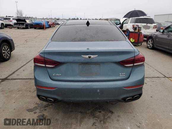 2018 Genesis G80 Sport z VIN KMHGN4JB5JU248399, wystawiony jako Copart lot #86296154 z przebiegiem 129 667 mil mil oraz Czysty tytuł • Clean title. Historia ofert i sprzedaży dostępna na DreamBid. Obrazek 6.