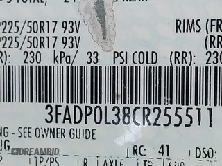 2012 Ford Fusion Hybrid with VIN 3FADP0L38CR255511, listed as a IAAI auction lot 42381063 with 82,083 mi miles and . Bid and sale history available at DreamBid. Image 9.