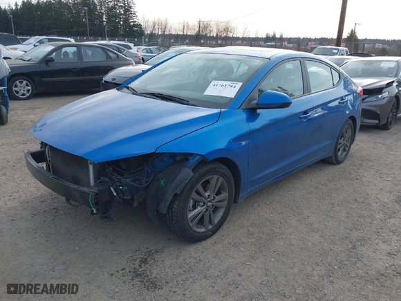 2017 Hyundai Elantra Limited with VIN 5NPD84LF6HH197255, listed as a IAAI auction lot 41761784 with 61,817 mi miles. Bid and sale history available at carsss.com. Image 2.