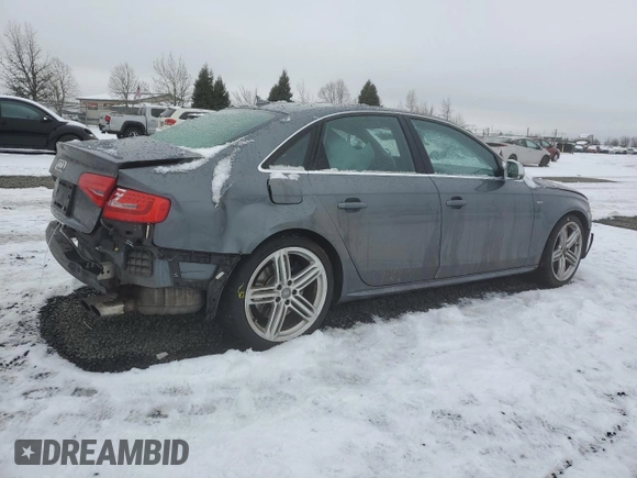 2013 Audi S4 Prestige with VIN WAUKGAFL1DA050754, listed as a Copart auction lot 45048155 with 82,012 mi miles and Salvage Title. Bid and sale history available at DreamBid. Image 3.