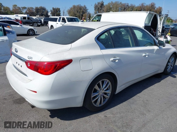2015 Infiniti Q50 with VIN JN1BV7AP1FM333942, listed as a IAAI auction lot 42310734 with 111,592 mi miles and . Bid and sale history available at DreamBid. Image 4.
