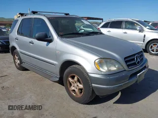 1999 Mercedes-Benz M-Class with VIN 4JGAB54E6XA144914, listed as a IAAI auction lot 42072406 with 125,901 mi miles. Bid and sale history available at carsss.com. Image 1.
