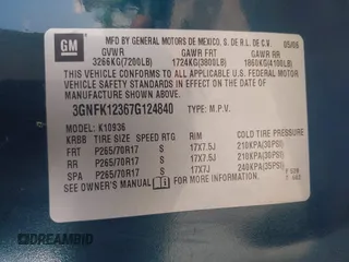 2007 Chevrolet Avalanche LTZ z VIN 3GNFK12367G124840, wystawiony jako IAAI lot #42222824 z przebiegiem 210 763 mil mil oraz . Historia ofert i sprzedaży dostępna na DreamBid. Obrazek 9.