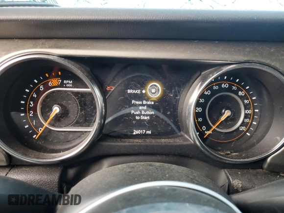 2023 Jeep Wrangler Sahara with VIN 1C4HJXEN6PW692981, listed as a Copart auction lot 42307845 with 26,017 mi miles and Non Repairable. Bid and sale history available at carsss.com. Image 9.