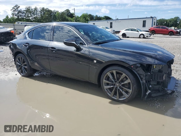2024 Lexus IS 350 F Sport with VIN JTHGZ1B25R5080788, listed as a Copart auction lot 58954675 with 8,686 mi miles and Salvage title. Bid and sale history available at DreamBid. Image 4.