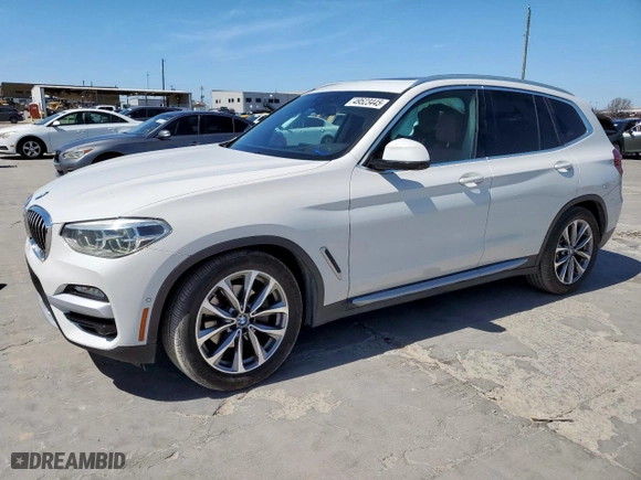 2019 BMW X3 xDrive30i with VIN 5UXTR9C59KLP84208, listed as a Copart auction lot 49523445 with 117,373 mi miles and Salvage Title. Bid and sale history available at carsss.com. Image 1.