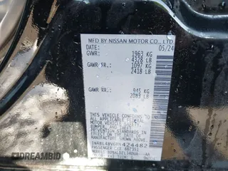 2024 Nissan Altima 2.5 S with VIN 1N4BL4BV6RN424482, listed as a IAAI auction lot 41816561 with 4,737 mi miles. Bid and sale history available at carsss.com. Image 9.