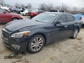 2017 Infiniti Q70 3.7 with VIN JN1BY1AP9HM740558, listed as a Copart auction lot 45380705 with 143,810 mi miles and Salvage Title. Bid and sale history available at DreamBid. Image 1.