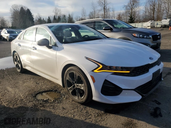 2021 Kia K5 GT-Line with VIN 5XXG64J2XMG058996, listed as a Copart auction lot 48016585 with 54,931 mi miles and Salvage Title. Bid and sale history available at carsss.com. Image 4.