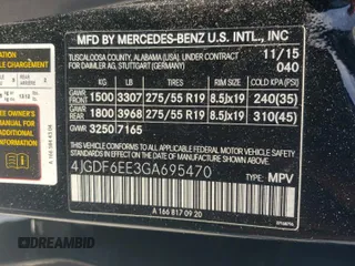 2016 Mercedes-Benz GL with VIN 4JGDF6EE3GA695470, listed as a Copart auction lot 74611604 with 127,417 mi miles and Salvage Title. Bid and sale history available at carsss.com. Image 16.