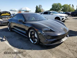2020 Porsche Taycan Turbo with VIN WP0AC2Y16LSA71591, listed as a Copart auction lot 46949625 with 36,178 mi miles and Salvage title. Bid and sale history available at DreamBid. Image 4.