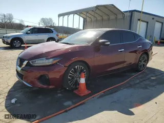 2020 Nissan Maxima SL with VIN 1N4AA6DV8LC361169, listed as a Copart auction lot 48755855 with 43,456 mi miles and Salvage Title. Bid and sale history available at carsss.com. Image 1.
