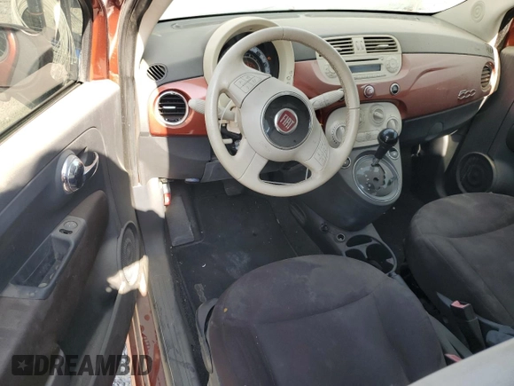 2013 FIAT 500 Pop with VIN 3C3CFFAR5DT698159, listed as a Copart auction lot 62331005 with 122,875 mi miles and Clean title. Bid and sale history available at DreamBid. Image 8.