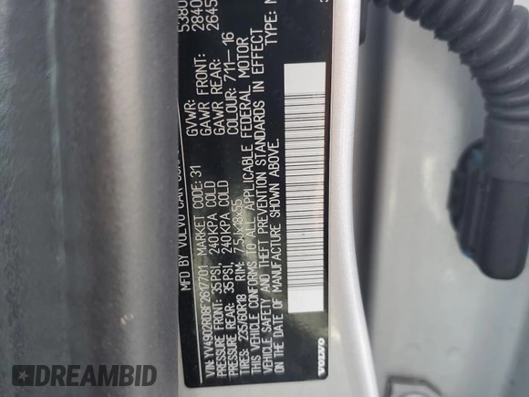 2015 Volvo XC60 с VIN YV4902RD8F2617701, выставлен на аукционе Copart как лот 48514665 с пробегом 116 569 миль миль и Чистый • Clean title. История ставок и продаж доступна на DreamBid. Изображение 13.