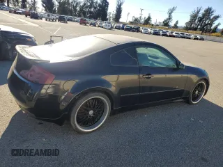 2006 Infiniti G35 Coupe with VIN JNKCV54E06M713210, listed as a Copart auction lot 80794504 with 106,017 mi miles and Salvage Title. Bid and sale history available at carsss.com. Image 3.
