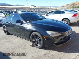 2012 BMW 6 Series 650i with VIN WBALX3C51CDV77373, listed as a IAAI auction lot 41232104 with 1 mi miles. Bid and sale history available at carsss.com. Image 1.