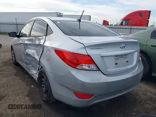 2013 Hyundai Accent GLS with VIN KMHCT4AE6DU481193, listed as a IAAI auction lot 41652387 with 148,420 mi miles. Bid and sale history available at carsss.com. Image 3.