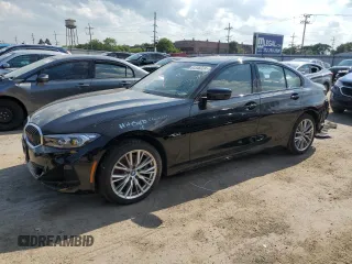 2023 BMW 3 Series 330e xDrive with VIN 3MW39FS04P8C97953, listed as a Copart auction lot 63346024 with Not Provided miles and Clean Title. Bid and sale history available at carsss.com. Image 1.