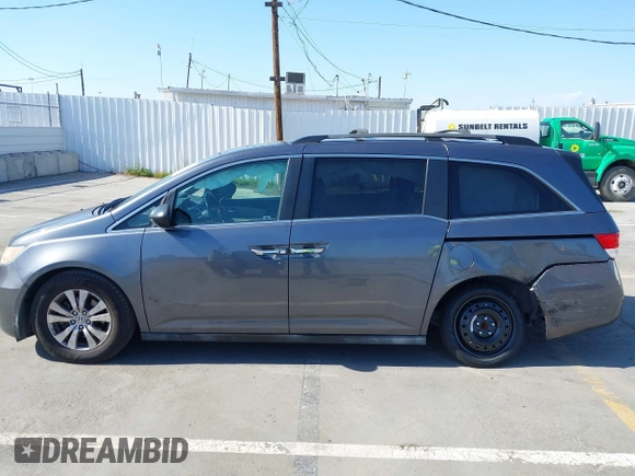 2014 Honda Odyssey EX-L with VIN 5FNRL5H66EB099792, listed as a IAAI auction lot 42160220 with 160,852 mi miles and . Bid and sale history available at carsss.com. Image 15.