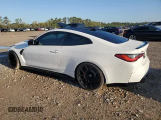 2024 BMW M4 Competition xDrive with VIN WBS43AZ09RCP58277, listed as a Copart auction lot 47628415 with 3,312 mi miles and Salvage Title. Bid and sale history available at carsss.com. Image 2.