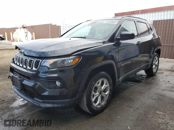 2025 Jeep Compass Latitude с VIN 3C4NJDBN1ST547206, выставлен на аукционе Copart как лот 55503235 с пробегом 5 454 миль миль и Чистый • Clean title. История ставок и продаж доступна на DreamBid. Изображение 1.
